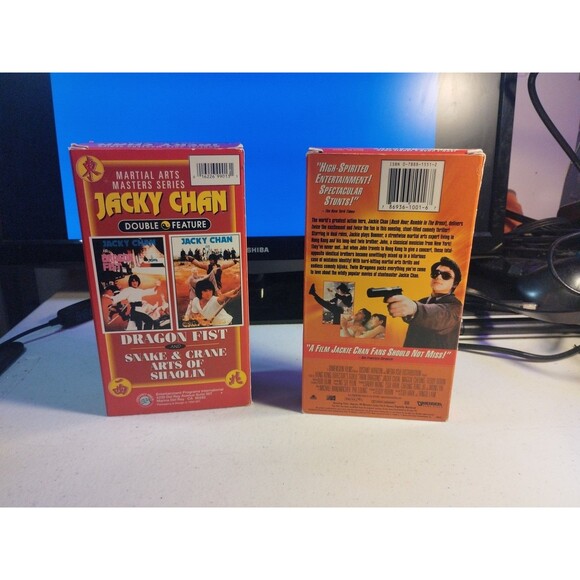 Jackie Chan Lot Of 3 VHS - Twin Dragons, Dragon Fist, Snake & Crane Arts - Picture 2 of 6